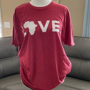 LOVE - Orphan Aid Liberia Tshirt Sz L